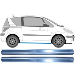 Dørpanel reparationsplade til Peugeot 1007 2005-2009 / Venstre+Højre / Sæt 11332