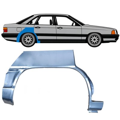 Bagskærm reparationspanel til Audi 100 C3 1982-1990 / Højre 7607