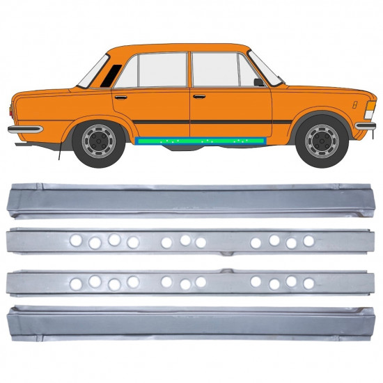 FIAT 125P 1968-1991 INDRE + YDRE SÆT / REPARATION AF KARMEN / HØJRE + VENSTRE