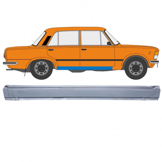 FIAT 125P 1968-1991 REPARATIONSDEL TIL DØRPANEL / HØJRE