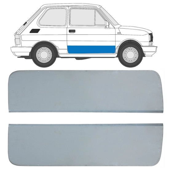Reparationspanel til dør til Fiat 126p 1972-2000 / Venstre+Højre / Sæt 17262