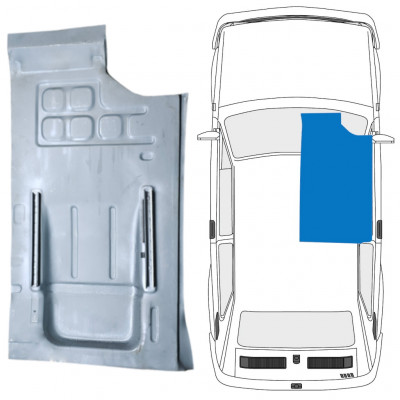 Forreste gulvplade til Fiat 126p 1972-2000 / Højre 7572