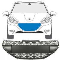 Grill til Peugeot 208 2012-2015 16196