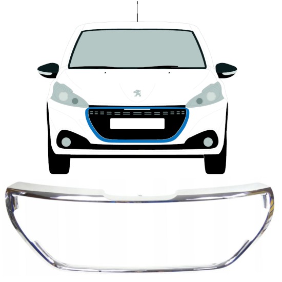 Grillramme til Peugeot 208 2015-2019 16198