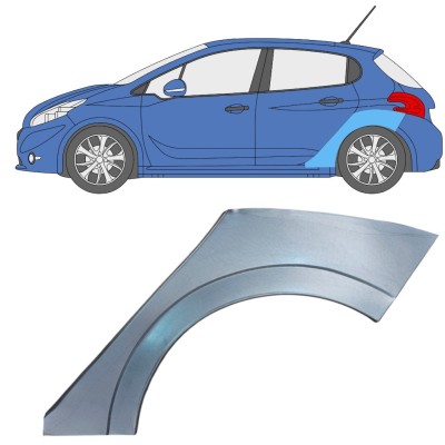 Bagskærm reparationspanel til Peugeot 208 2012-2019 / Venstre 16317