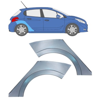 Bagskærm reparationspanel til Peugeot 208 2012-2019 / Venstre+Højre / Sæt 16318