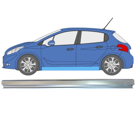 Dørpanel reparationsplade til Peugeot 208 2012-2019 / Venstre 16314