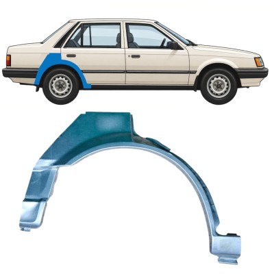 Bagskærm reparationspanel til Mazda 323 BF 1985-1989 / Højre 12956