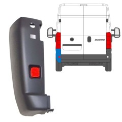 Bageste stødfangerhjørne med reflekslampe til Fiat Ducato 2006-2018 / Venstre / Sæt 9728