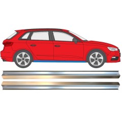 Reparationsplade til nederste del af dørpanel til Audi A3 8V 2012-2020 / Venstre+Højre / Sæt 14994