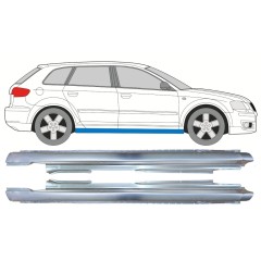 Dørpanel til Audi A3 8P 2003-2012 / Venstre+Højre / Sæt 9999