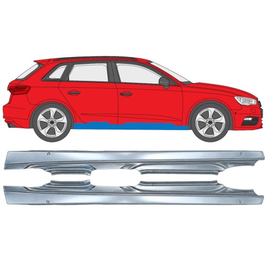 Dørpanel til Audi A3 8V 2012-2020 / Venstre+Højre / HATCHBACK / Sæt 17285