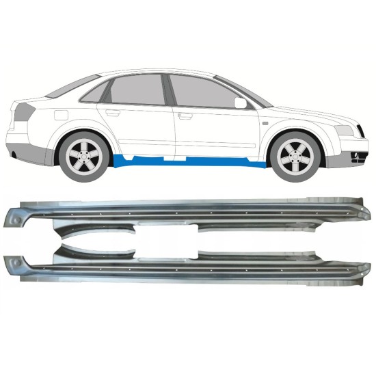 Dørpanel til Audi A4 B6 2000-2004 / Venstre+Højre 15159