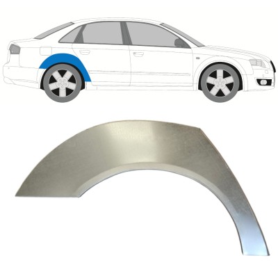 Bagskærm reparationspanel til Audi A4 B7 2004-2007 / Højre 14743