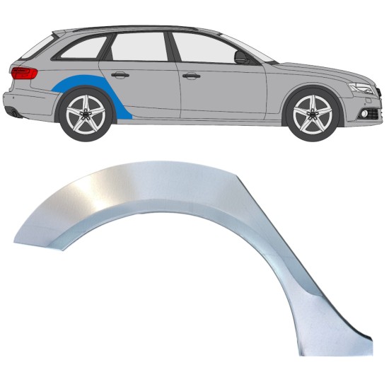 Bagskærm reparationspanel til Audi A4 B8 2007-2016 / Højre 16322