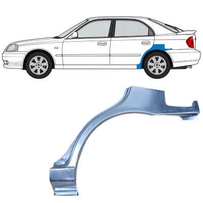 Bagskærm reparationspanel til Hyundai Accent 2000-2006 / Venstre 7594