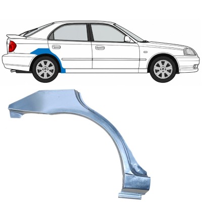 Bagskærm reparationspanel til Hyundai Accent 2000-2006 / Højre 7593