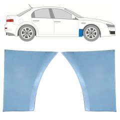 Skærmkant reparationsplade til Alfa Romeo 159 2005-2012 / Venstre+Højre / Sæt 11279