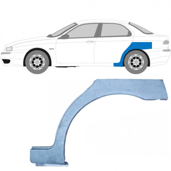 Bagskærm reparationspanel til Alfa Romeo 156 1997-2005  / Venstre / SEDAN 5401