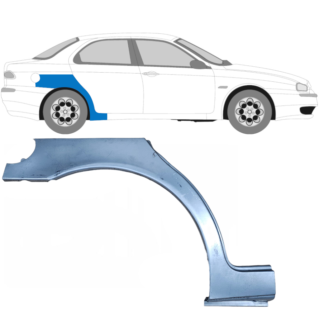 Bagskærm reparationspanel til Alfa Romeo 156 1997-2005  / Højre / SEDAN 5400