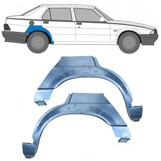 Bagskærm reparationspanel til Alfa Romeo 75 1985-1992 / Venstre+Højre / Sæt 10440