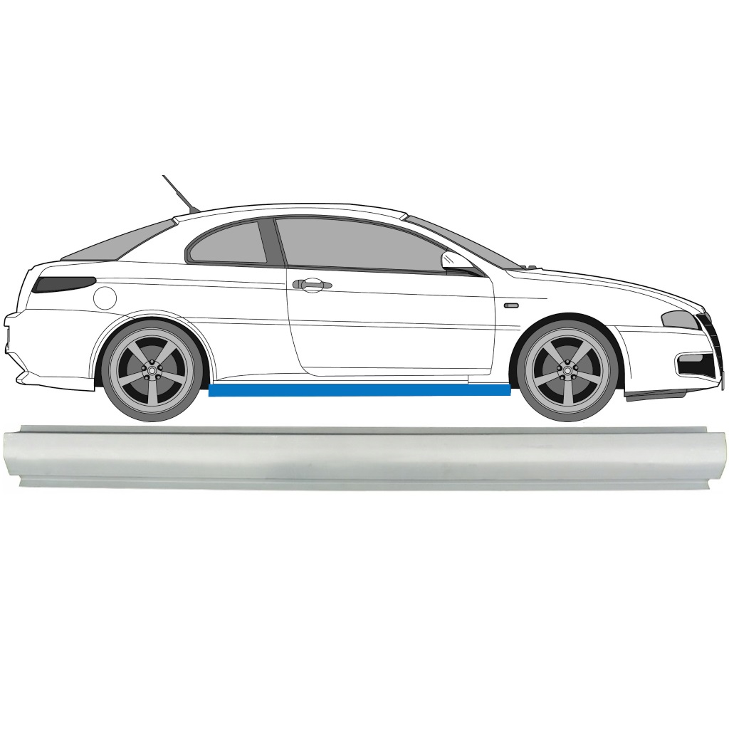 Dørpanel Reparationsplade Til Alfa Romeo Gt 2003-2010 / Venstre = Højre (Symmetrisk) 7174