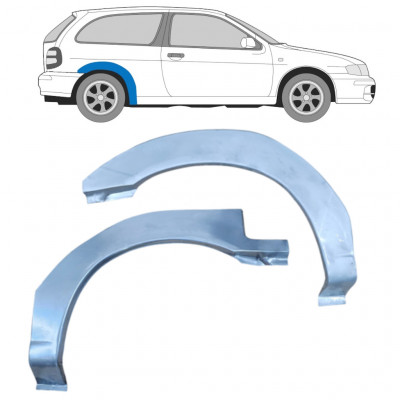 Bagskærm reparationspanel til Nissan Almera 1995-2000 / Venstre+Højre / Sæt 10455