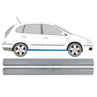 Dørpanel reparationsplade til Nissan Almera Tino 2000-2006 / Venstre = Højre (symmetrisk) / Sæt 10649