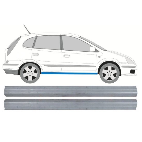 Dørpanel reparationsplade til Nissan Almera Tino 2000-2006 / Venstre = Højre (symmetrisk) / Sæt 10649