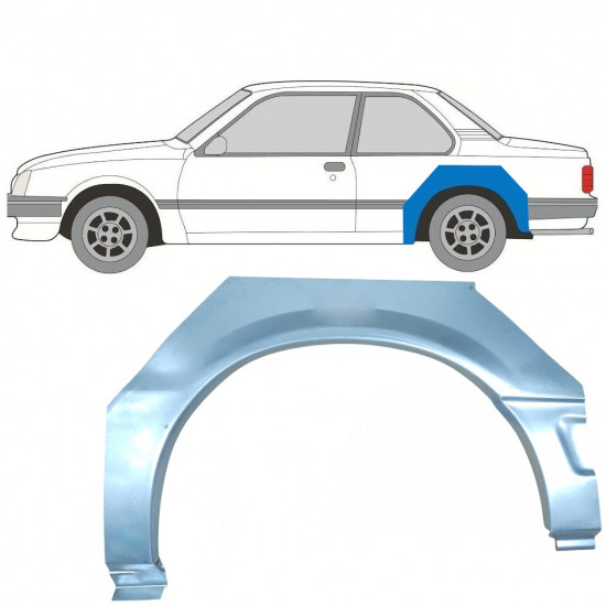 Bagskærm reparationspanel til Opel Ascona C / Vauxhall Cavalier 1981-1988 / Venstre 7290