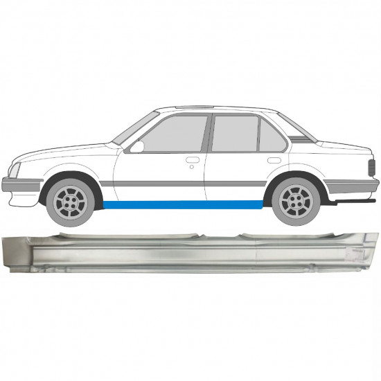 Dørpanel reparationsplade til Opel Ascona / V Cavalier 1981-1988 / Venstre 6918