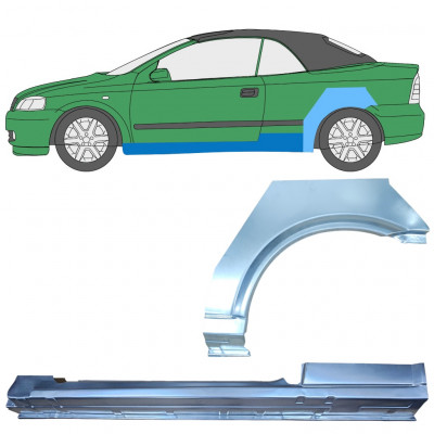 OPEL ASTRA G CABRIO 2001-2006 BAGSKÆRM + DØRPANEL / SÆT / VENSTRE