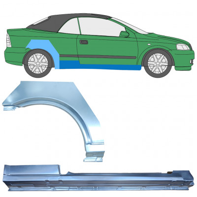 OPEL ASTRA G CABRIO 2001-2006 BAGSKÆRM + DØRPANEL / SÆT / HØJRE