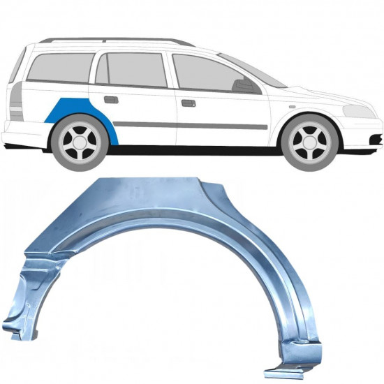 Bagskærm reparationspanel til Opel Astra 1998-2009 / Højre / COMBI 6860