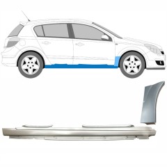 Dørpanel + reparationsplade til forskærm til Opel Astra H 2003-2014 / Højre / Sæt 11161