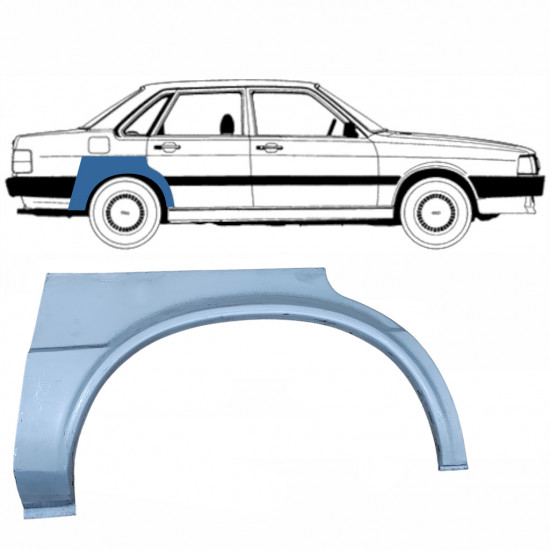 Bagskærm reparationspanel til Audi 80 B2 1978-1986 / Højre 8891