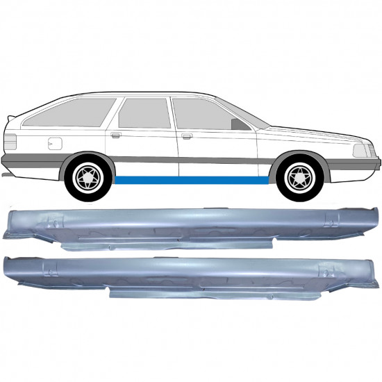 Dørpanel til Audi 100 C3 1982-1991 / Venstre+Højre / Sæt 6418