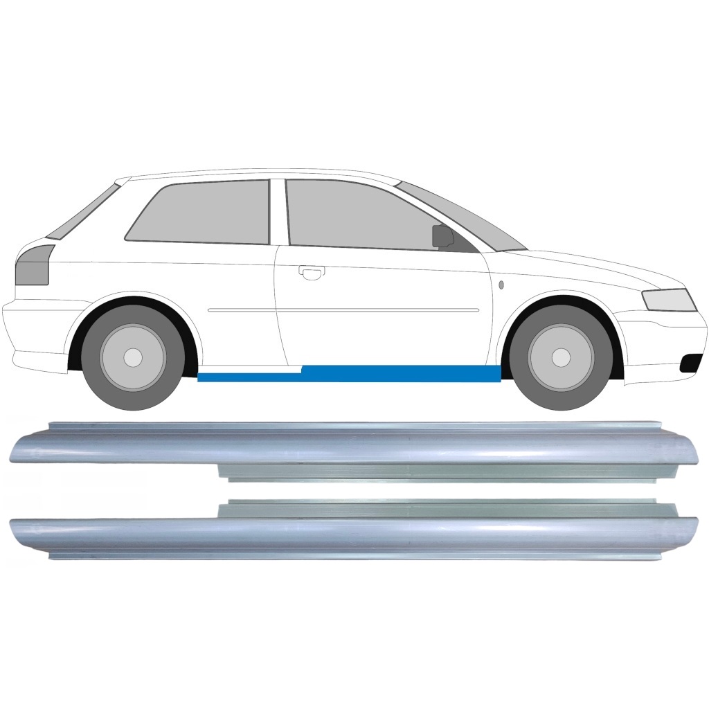 Dørpanel Reparationsplade Til Audi A3 8L 1996-2003 / Venstre+Højre / Sæt 9169