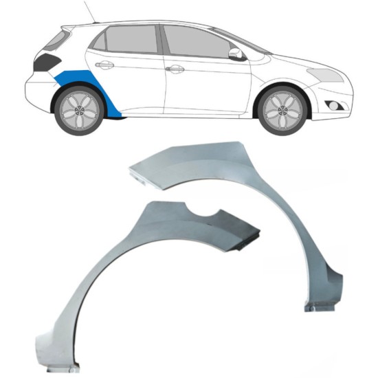 Bagskærm reparationspanel til Toyota Auris 2007-2012 / Venstre+Højre / Sæt 16855