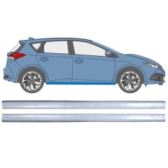 Dørpanel reparationsplade til Toyota Auris 2013-2018 / Venstre+Højre / Sæt 12449