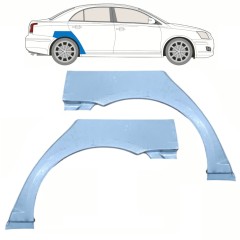 Bagskærm reparationspanel til Toyota Avensis T25 2003-2008 / Venstre+Højre / Sæt 10062