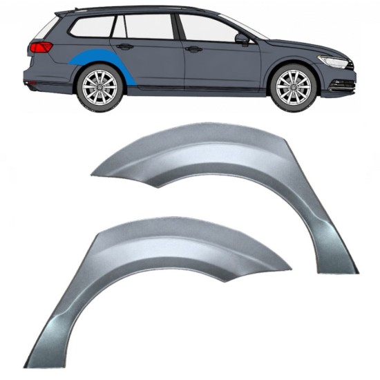 Bagskærm reparationspanel til Volkswagen Passat B7 2010-2015 / Venstre+Højre / COMBI / Sæt 16974