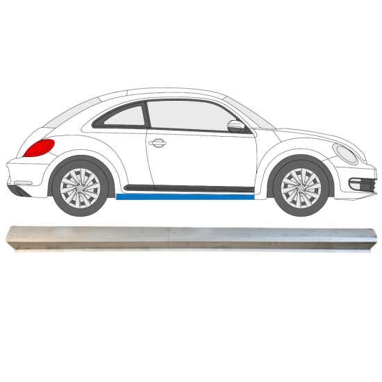Reparationsplade til nederste del af dørpanel til Volkswagen Beetle 2011-2019 / Højre 15095 Reparationsplade til nederste del af dørpanel til Volkswagen Beetle 2011-2019 / Højre 15095