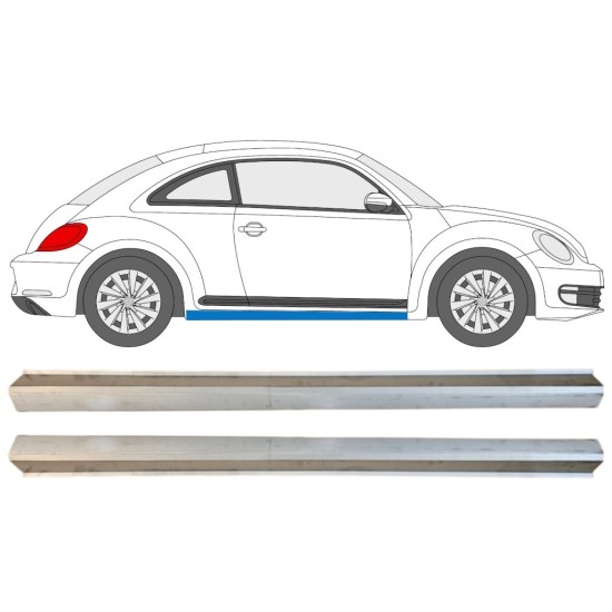 Reparationsplade til nederste del af dørpanel til Volkswagen Beetle 2011-2019 / Venstre+Højre / Sæt 15097 Reparationsplade til nederste del af dørpanel til Volkswagen Beetle 2011-2019 / Venstre+Højre / Sæt 15097