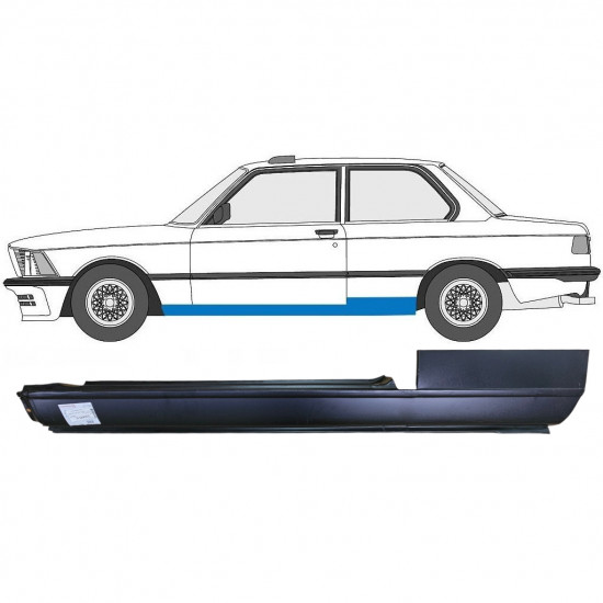 BMW 3 E21 1975-1984 2 DØR FULD REPARATIONSDEL TIL DØRPANEL / VENSTRE