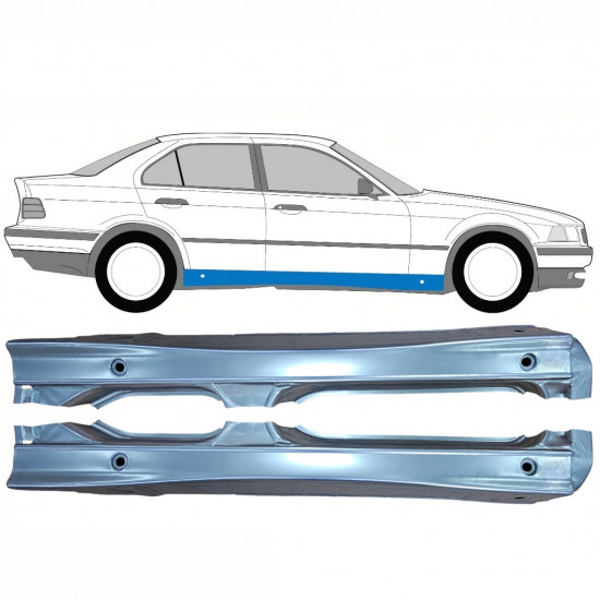 Dørpanel til BMW 3 E36 1990-2000 / Venstre+Højre / Sæt 10856