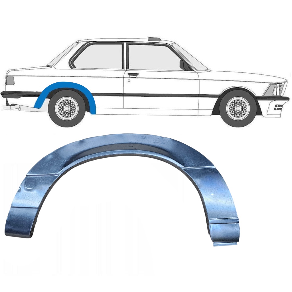 BMW 3 E21 1975-1984 2 DØR BAGSKÆRM / HØJRE
