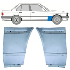 Skærmkant reparationsplade til BMW 3 E30 1982-1994 / Venstre+Højre / COMBI / SEDAN / Sæt 11483