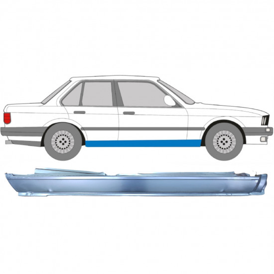 BMW 3 E30 1982-1994 4 DØR FULD REPARATIONSDEL TIL DØRPANEL / HØJRE