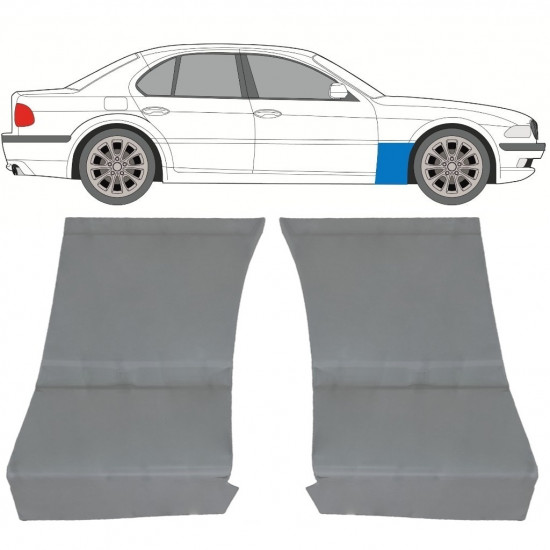 Skærmkant reparationsplade til BMW 7 E38 1994-2001 / Sæt 11787